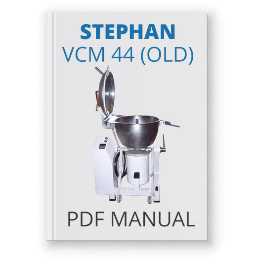 Stephan VCM 44 Manual (Old Style) - PDF Download