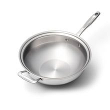 Load image into Gallery viewer, 5 Quart Stainless-Steel Wok