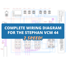 Load image into Gallery viewer, Complete Wiring Diagram for the [2 SPEED] Stephan VCM 44 - Easy to Read