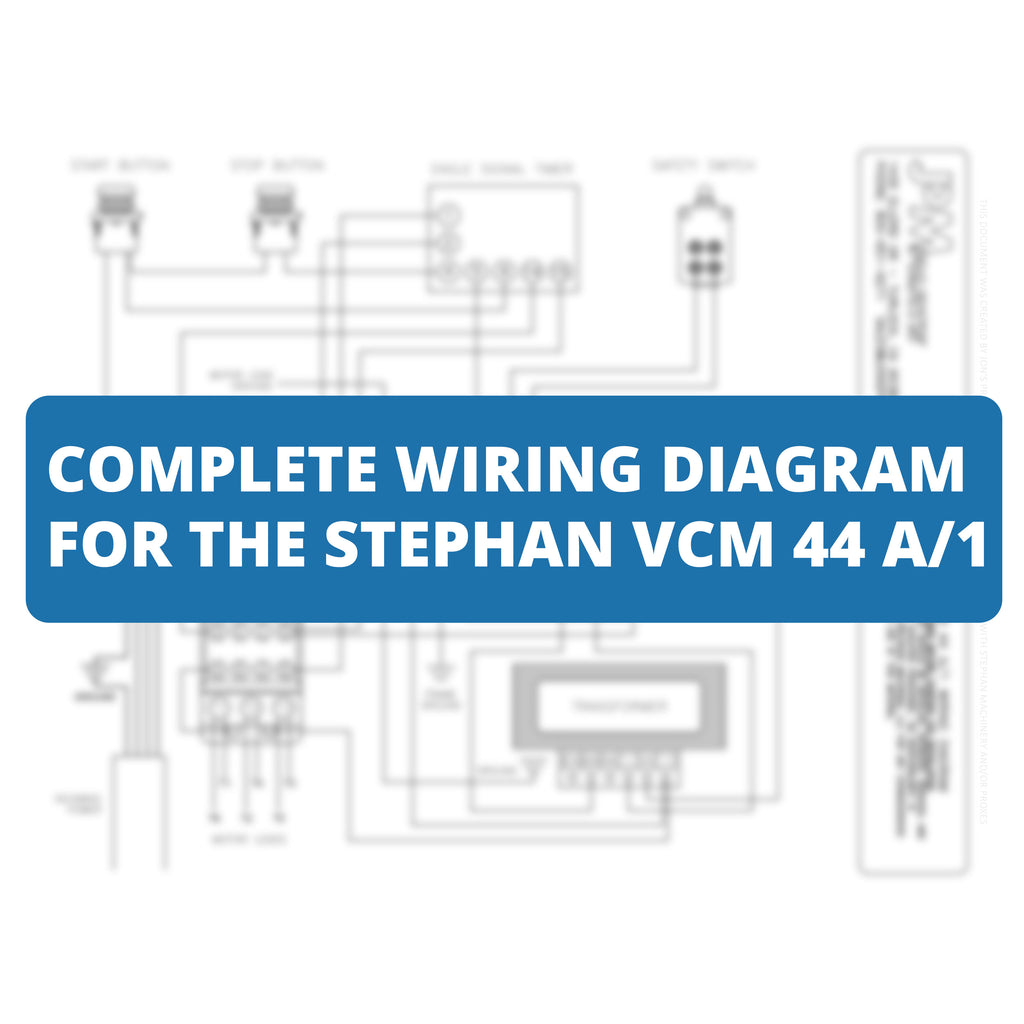 Complete Wiring Diagram for the Stephan VCM 44 A/1 - Easy to Read