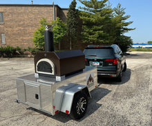 Load image into Gallery viewer, CBO 750 Tailgater | Wood Fired Pizza Oven Trailer | 38&quot; X 28&quot; cooking surface | 2-3 - 10&quot; pizzas at a time | 50-60 pizzas an hour