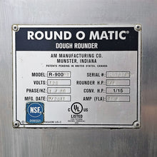 Load image into Gallery viewer, JPM Refurbished R900-RT Round O Matic Dough Rounder - 120V