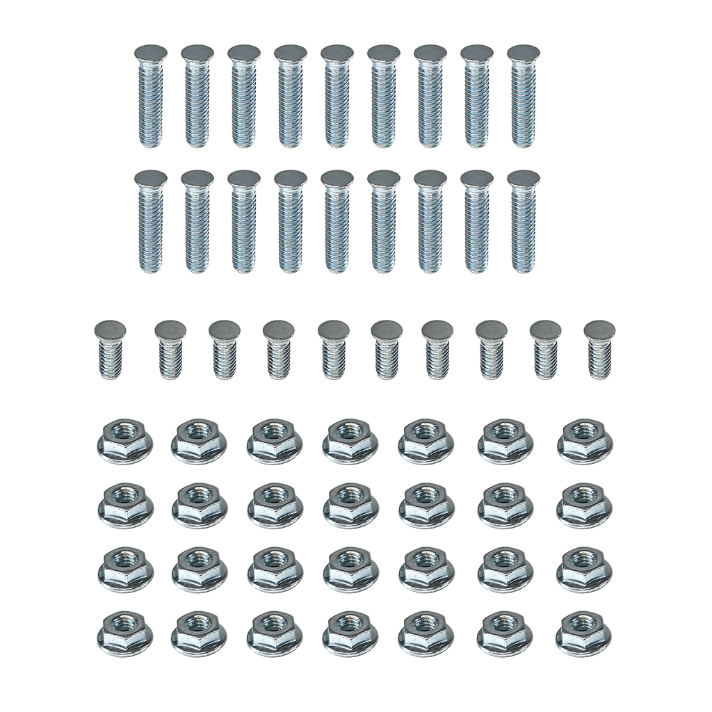 Sheeter Blade Hardware, Flush Studs and Lock Nuts - Anets SDR 21