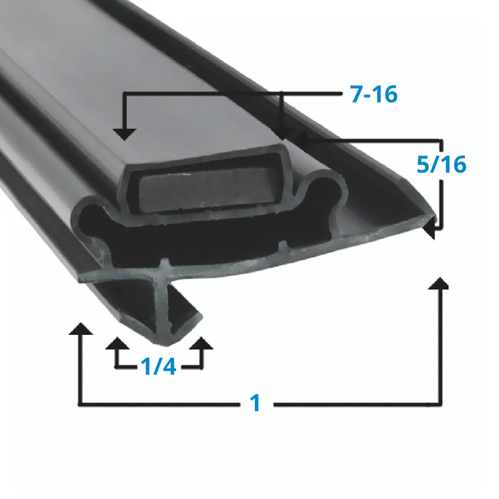 Anthony Intl - 02-10090-0007 Snap In, Door Gasket - 28.75" x 73"