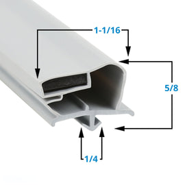 712-012D-02 Snap In, Door Gasket for Beverage-Air, 23.13