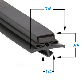 703-195CAA Snap In, Door Gasket for Beverage-Air, 21.25