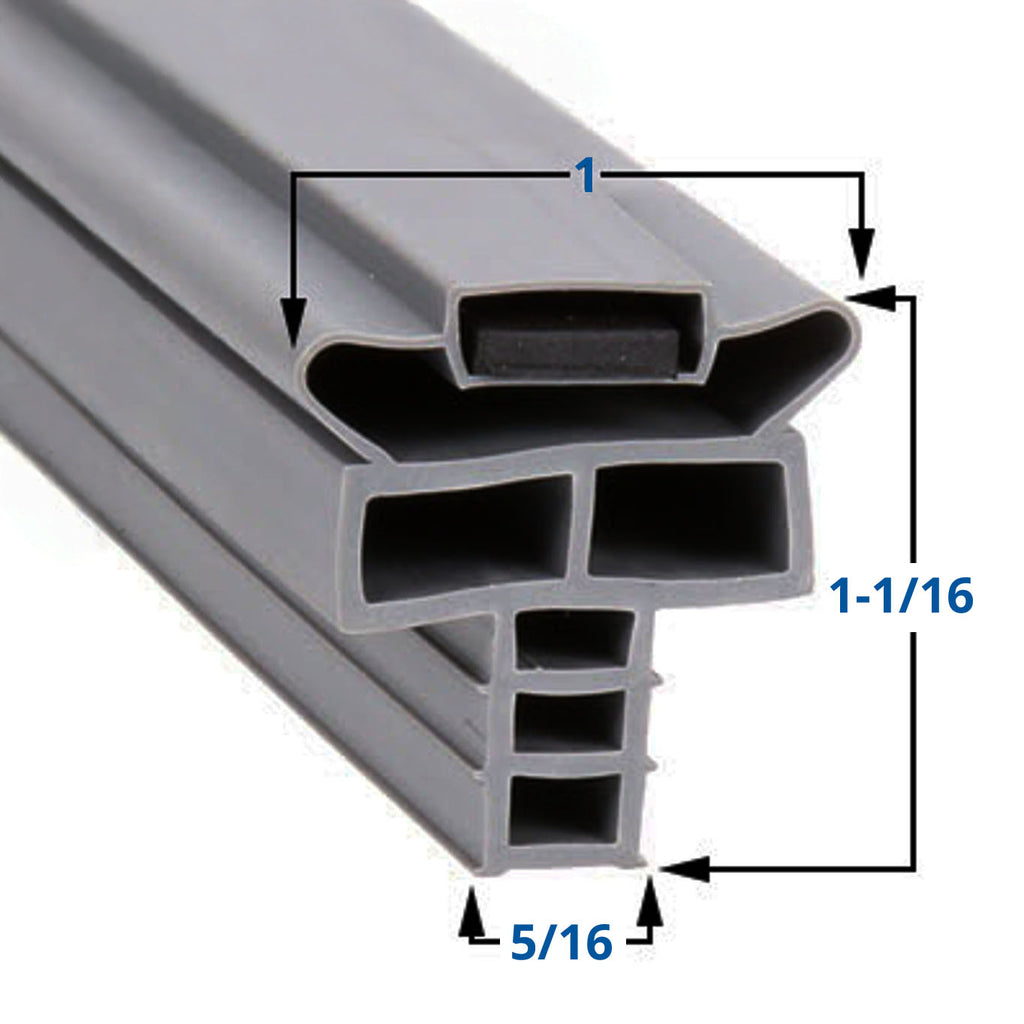 Randell IN GSK1045 Push In Door Gasket - 10.25" x 24.59"