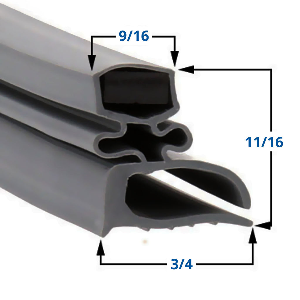 Randell IN GSK195 Screw In Door Gasket - 7.62" x 24.38"